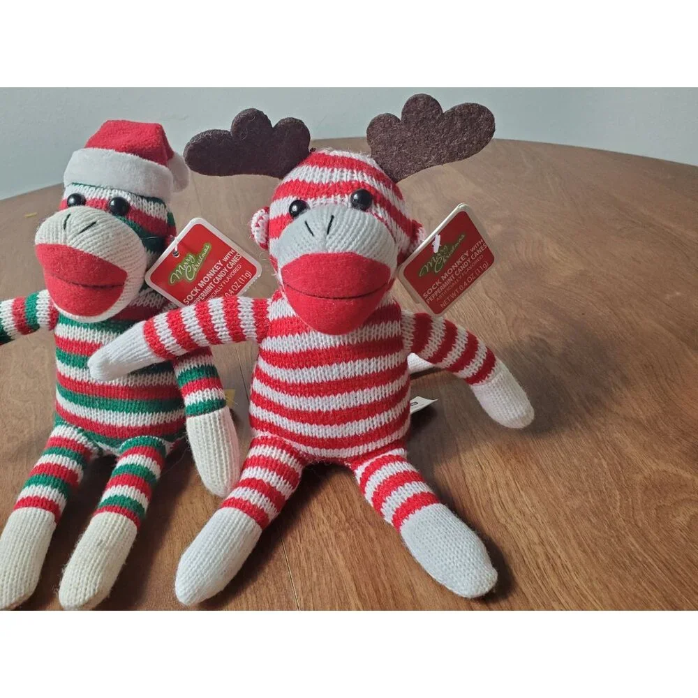Galerie Sock Monkey Reindeer Christmas Vintage‎